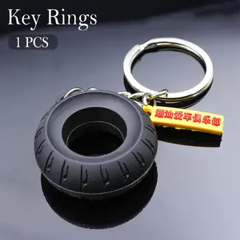 

Motorbike Car Tyre Keychain Motorcycle Assistant Decoration Key Chain Tire Keyring Key Ring Keyfob Rubber Car Auto