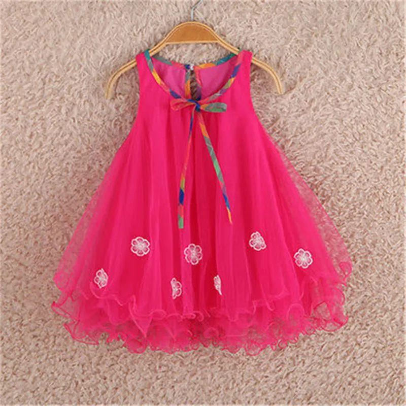 

Kids Baby Girls Summer Dress Sleeveless Princess Party Pageant Flower Dress Newborn Baby Girl Clothes O-neck Sleeveless Cotton