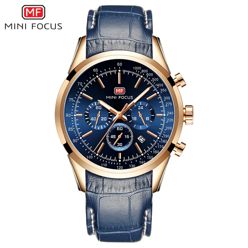 MINIFOCUS Fashion Men's Wristwatch Quartz Watch Men Waterproof Luxury Brand Watches Leather Strap 24hours Relogio Masculino Blue MINIFOCUS Fashion Men's Wristwatch Quartz Watch Men Waterproof Luxury Brand Watches Leather Strap 24hours Relogio Masculino Blue