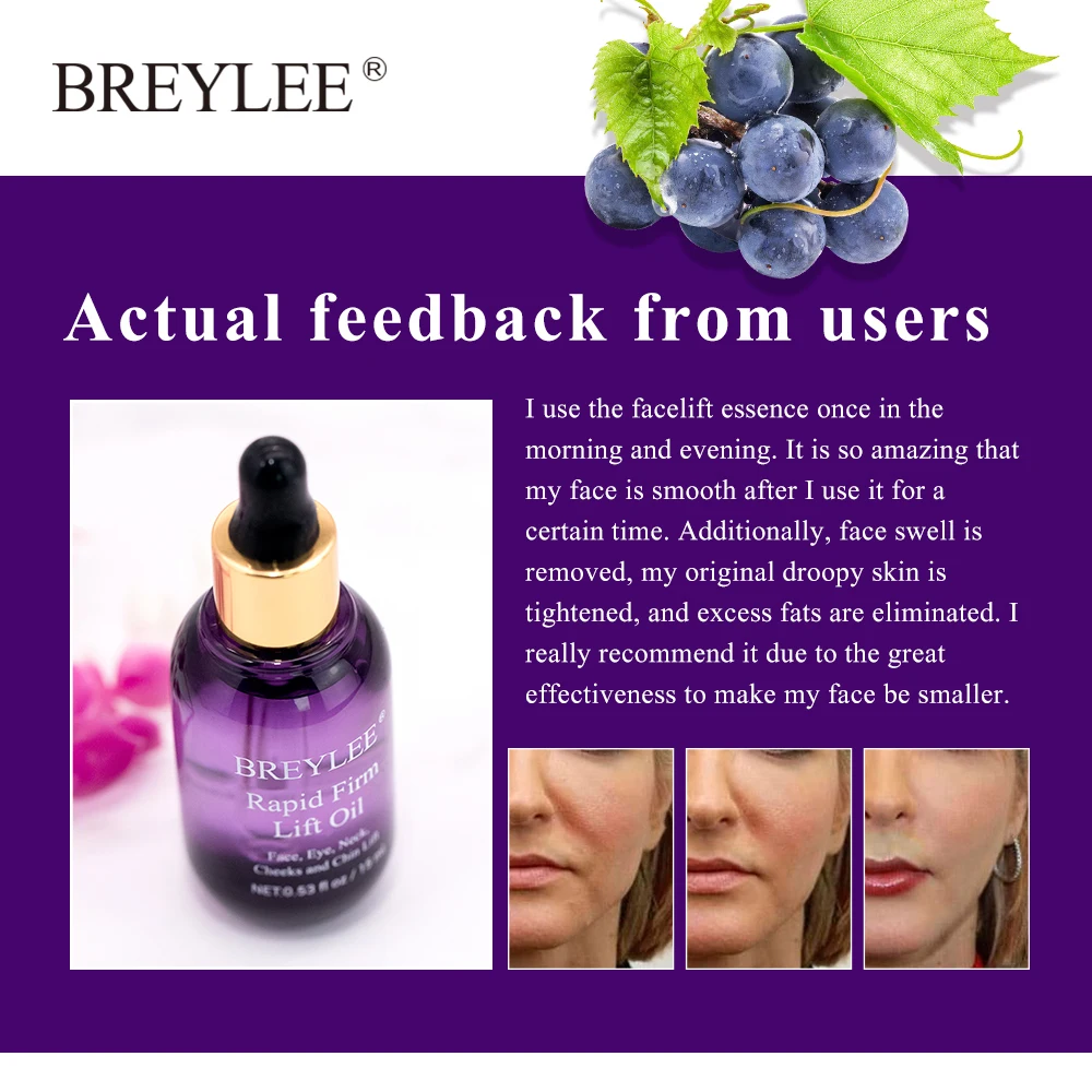 Breylee 2 шт. эфирные масла быстрая укрепляющая подтяжка эссенция для лица масло