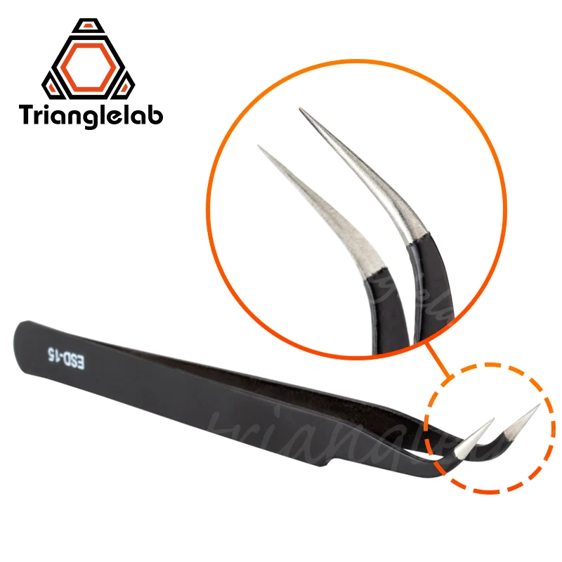 Trianglelab منحني/مستقيم ميناء 3D طابعة أدوات الفولاذ المقاوم للصدأ الملقط فوهة خيوط تنظيف ملاقط