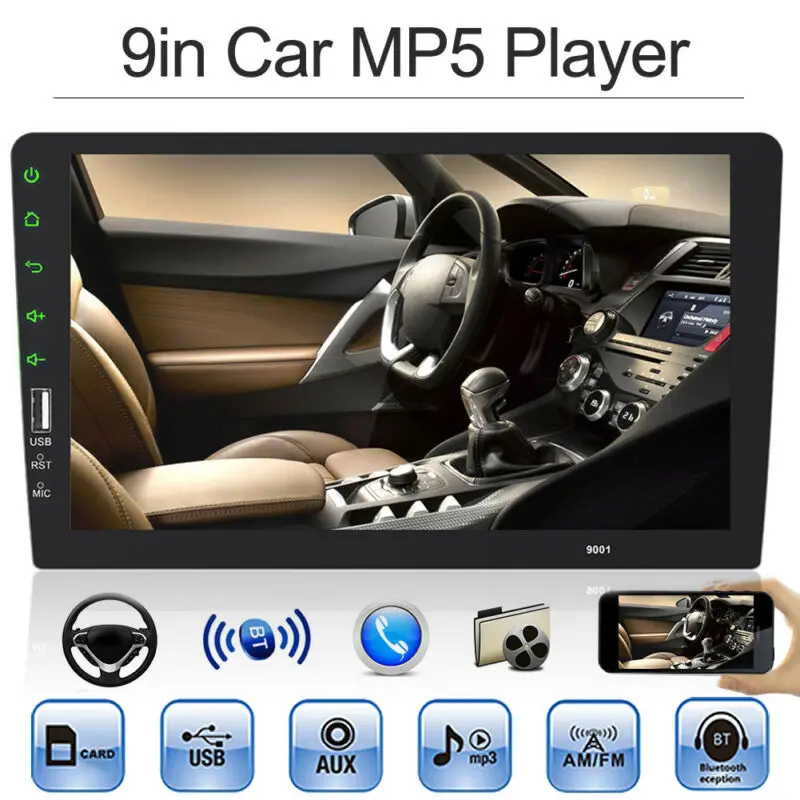 

9" 1DIN Car MP5 MP3 Player Bluetooth Touch Screen Stereo Radio FM USB TF In-Dash Auto audio Player MP5 Player Autoradio