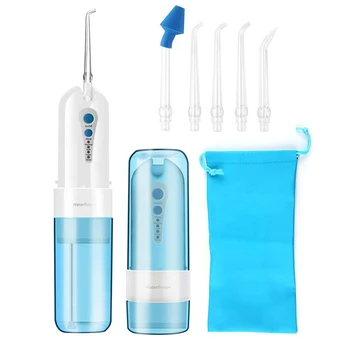 

Cordless Water Flosser Oral Irrigator Portable Dental Flosser with 5 Nozzles Rechargeable IPX7 Waterproof For Home Travel