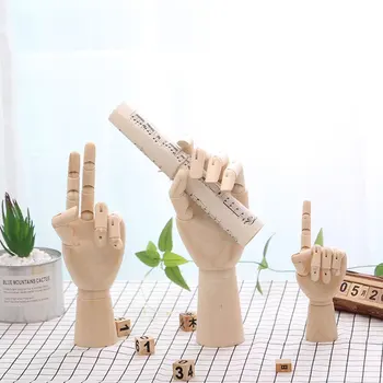 

1Pc The Wooden Hand Is Movable Used and Limbs Male Wooden Figure As Reference For Drawing Cartoons The High-Joint Figure Model