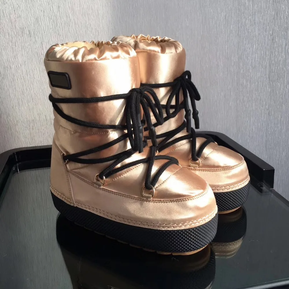 

2018 Winter Boots Women Shearling Ankle Boots Warm Flats Women Thick Sole Snow Boots Short Cotton Ladies Boots Zapatos De Mujer