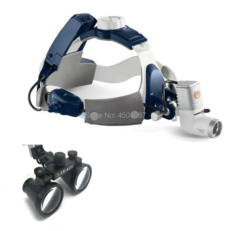

3.5X420mm Medical Loupes Binocular Magnifier Medical Dental Surgical Loupes+ 5W LED Medical Headlight Headlamp 2 Battery