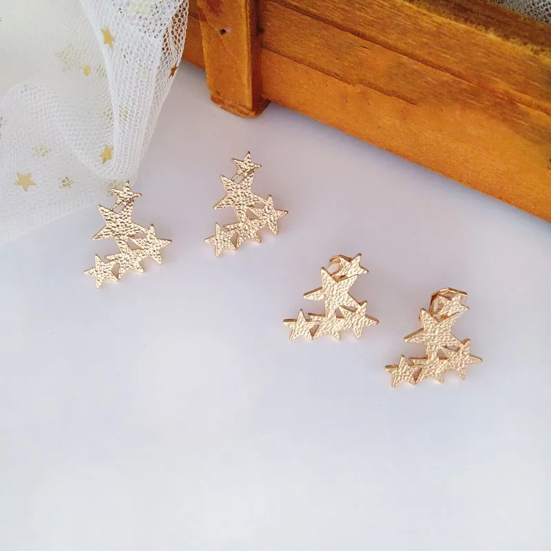 Stackable звезда серьги гвоздики Tredny Золото Цвет Звезда Серьги | Украшения и