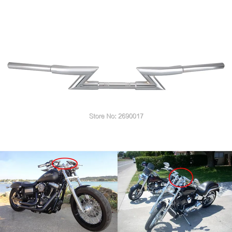 МОТОЦИКЛ хром 1 "Z балки руля натяжитель на заказ подходит для Harley Softail Dyna XL Спортстер Чоппер поплавок Триумф 855 мм