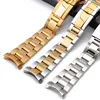 Stainless steel strap men's watch accessories17mm20mm for Rolex Daytona series arc mouth waterproof steel strap women watch band ► Photo 1/6