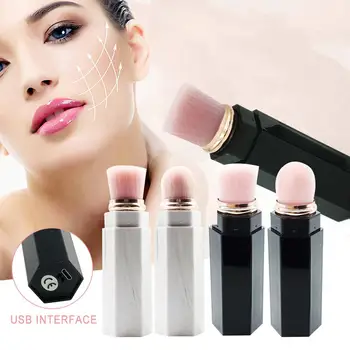 

Telescopic Foundation Makeup Brush USB Rechargeable Electric Shake Makeup Brush Lipstick Size Automatic Powder Cosmetic Brush