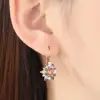 Beiver Brand 4 Color Crystal Flower Stud Earrings For Women 2017 Bijoux Vintage Love Wedding Earring Statement Jewelry ► Photo 2/6