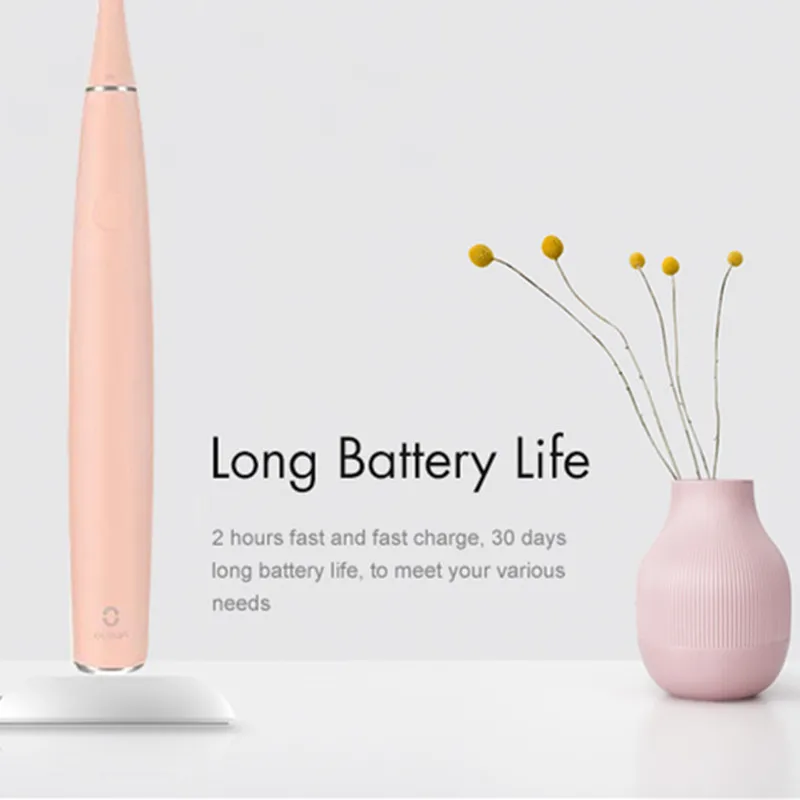 Skup Oclean powietrza elektryczny zestaw szczoteczek do zębów z 6 szczotka na ścianie zamontowany uchwyt kontrola aplikacji wodoodporna szybka ładowania szczotka do zębów