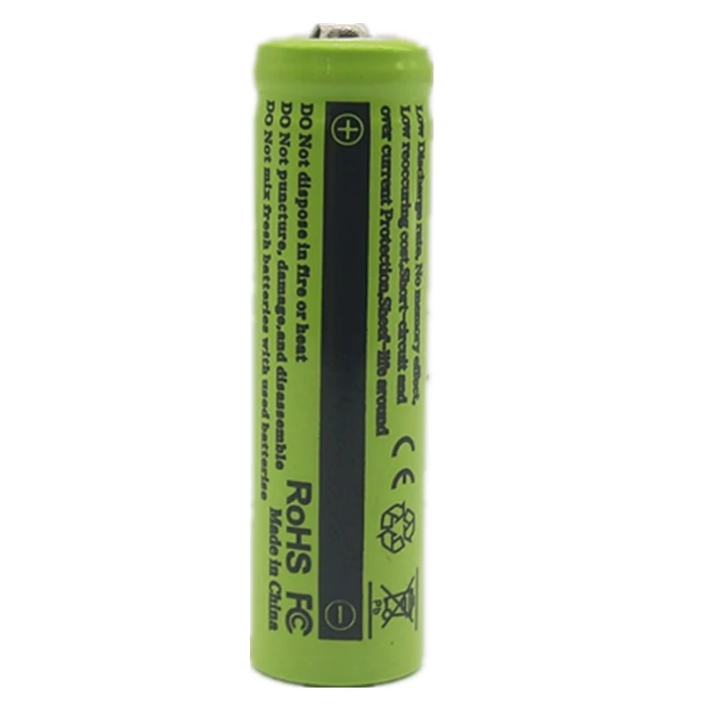 

1/2PCS pointed New 14500 Battery 3.7V Li-ion Rechargeable Battery for flashlight Free Shipping