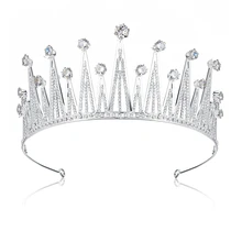 Wedding Pageant Bridal Rhinestones Crystal Tiara Crown Headband Princess Queen Prom Wedding Party Accessiories Hair Jewelry wedding bridal tiara crown clear zircon crystal rhinestones women brides diadem pageant party