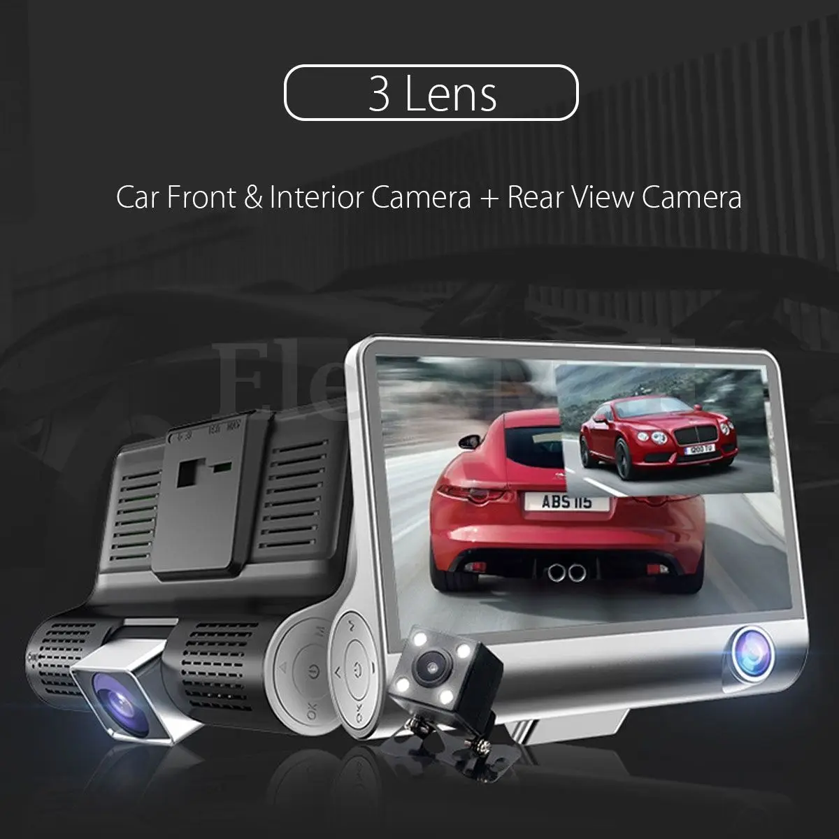4 '񟞨 P HD 170 ° 3 объектив Автомобильный видеорегистратор g сенсор и камера