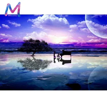 

5D DIY Diamond Embroidery Full Square Drill Lake On The couple Diamond Painting Cross Stitch Rhinestone Mosaic Home Decor