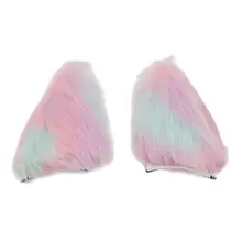 1 пара милых очаровательных плюшевых Лисичек уха мультфильм животных уха заколка для волос для детей девочек(3