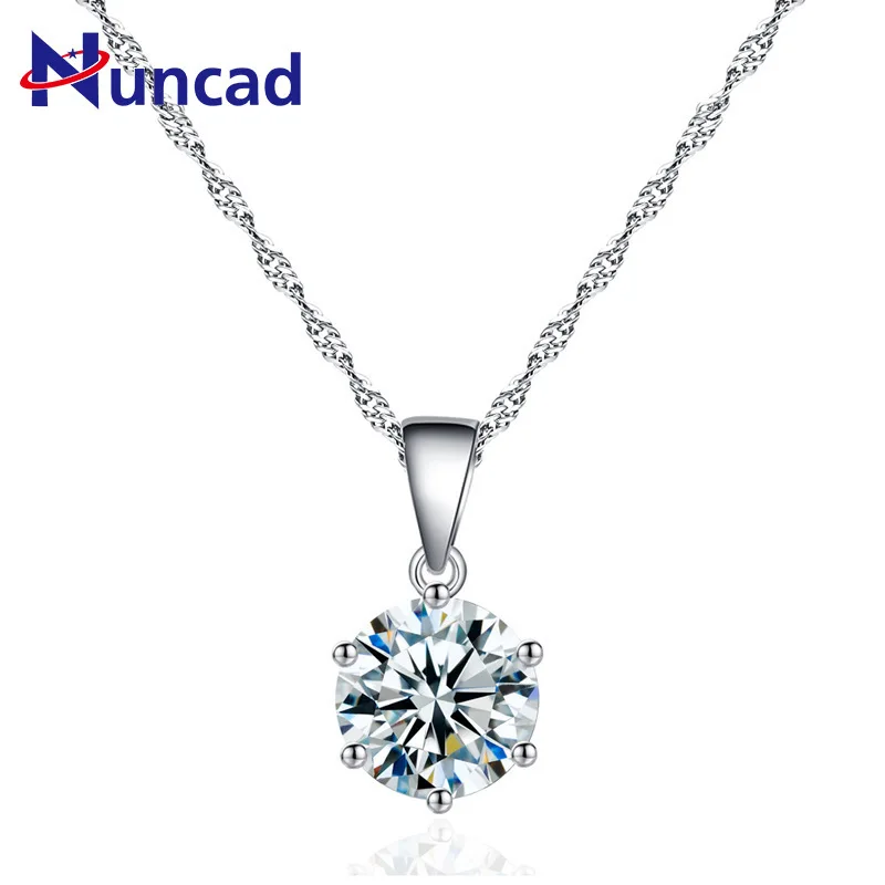 

Fresh Crystal Zircon Necklace Simple Silver Round Pendant Necklace Women Jewelry Gift Wholesale Containing Chain