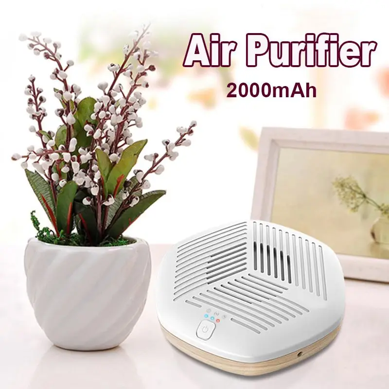 

Mini Portable Negative Ion Air Purifiers USB Ozone Generator Remove Formaldehyde Air Purifier Bathroom Car Odor Purification New