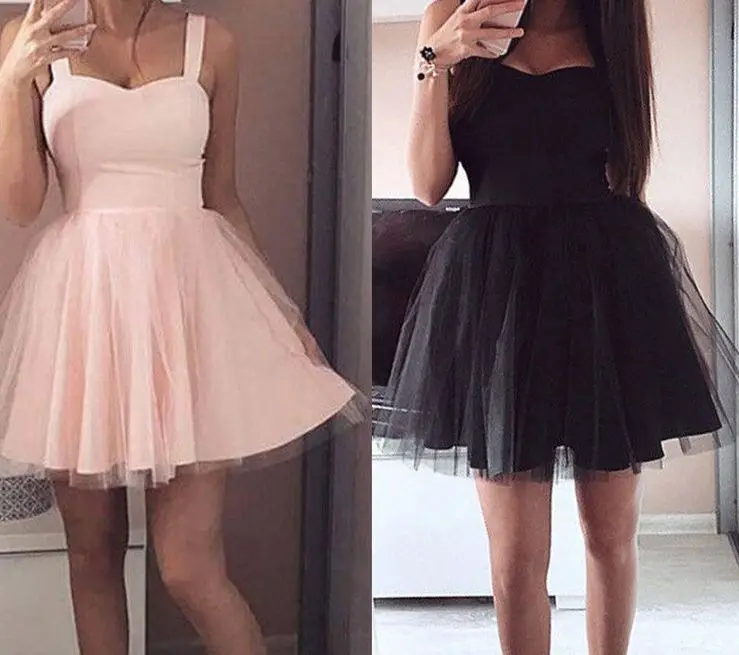 

Ladies Formal Short Lace Tulle Dress Prom Evening Party Solid Color Sleeveless Backless Fashion Dress Gown