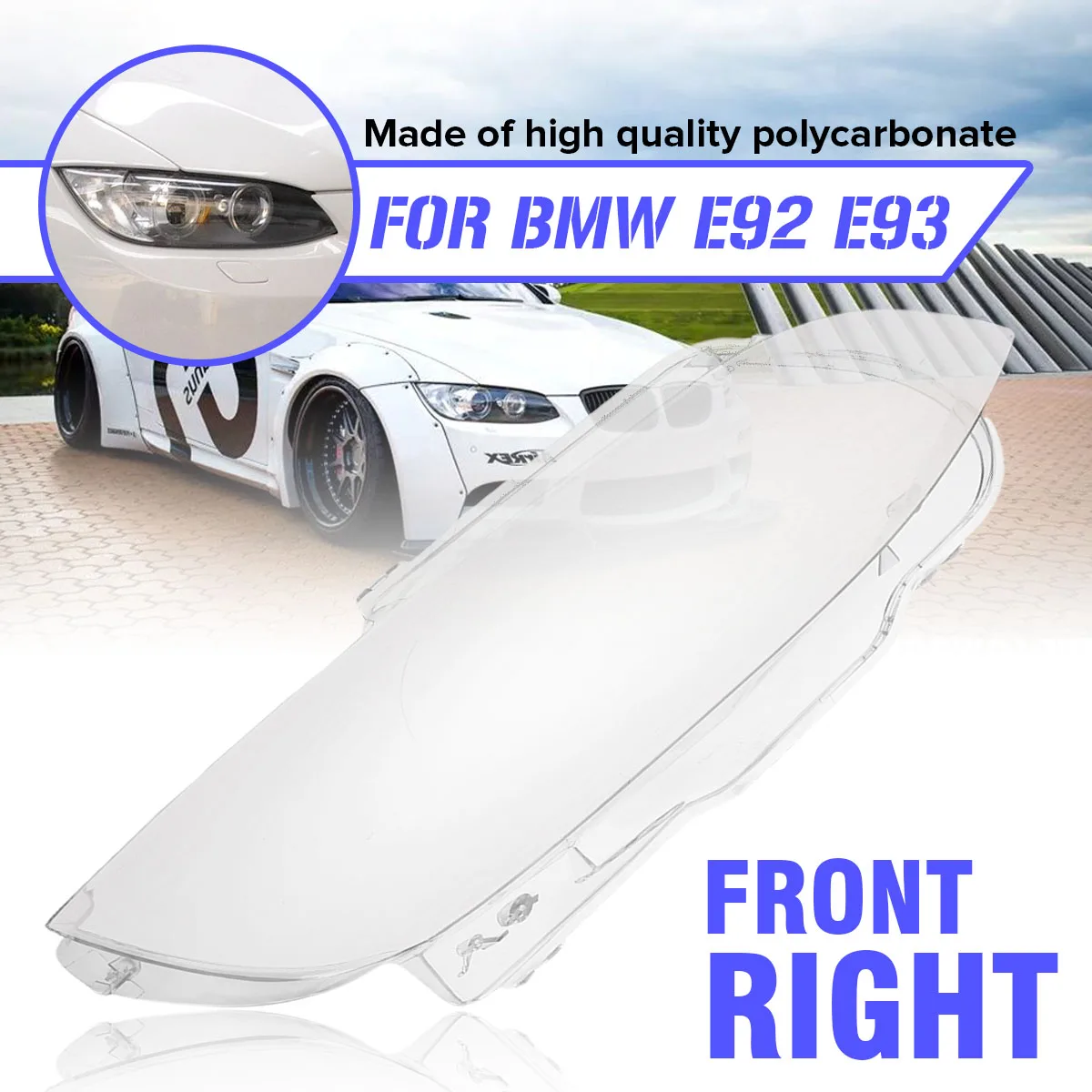 

Car Headlight Lens Transparent Cover Case Car Light Lens Headlamp Lenses for BMW E92 E93 Coupe Convertible 3 series M3 2006-2010