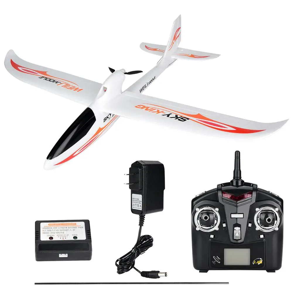 

2.4G 3CH RC Aircraft Plane Aircraft Wingspan RTF Radio Control Glider Model EPO with a high-discharge-rate battery US Plug