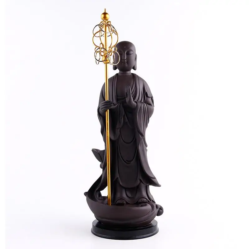 

Chinese Buddhist Abbot Backflow Incense Burner Smoke Waterfall Incense Holder Lotus Flower Ceramic Censer Decorative Buddha