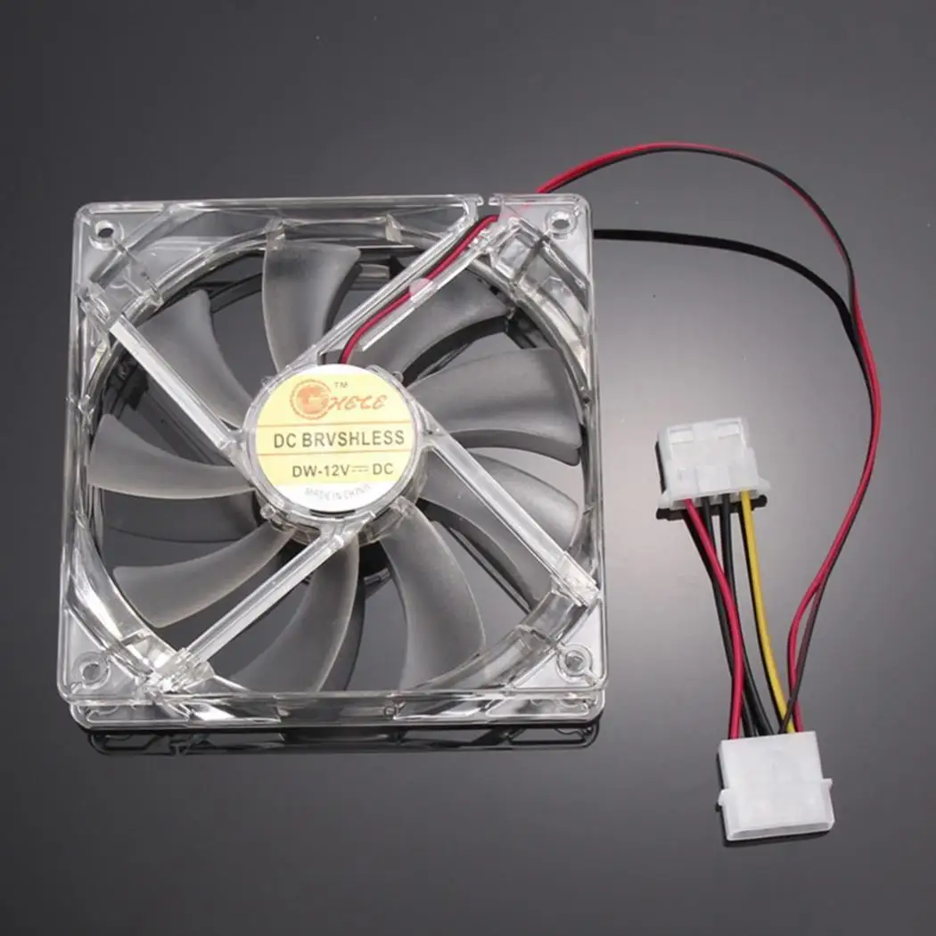 120mm PC Computer fan 4 LEDs Case colorful Cooling Fan Plastic 12CM Fan for Computer Case CPU Cooler Radiator pk arsylid cooler