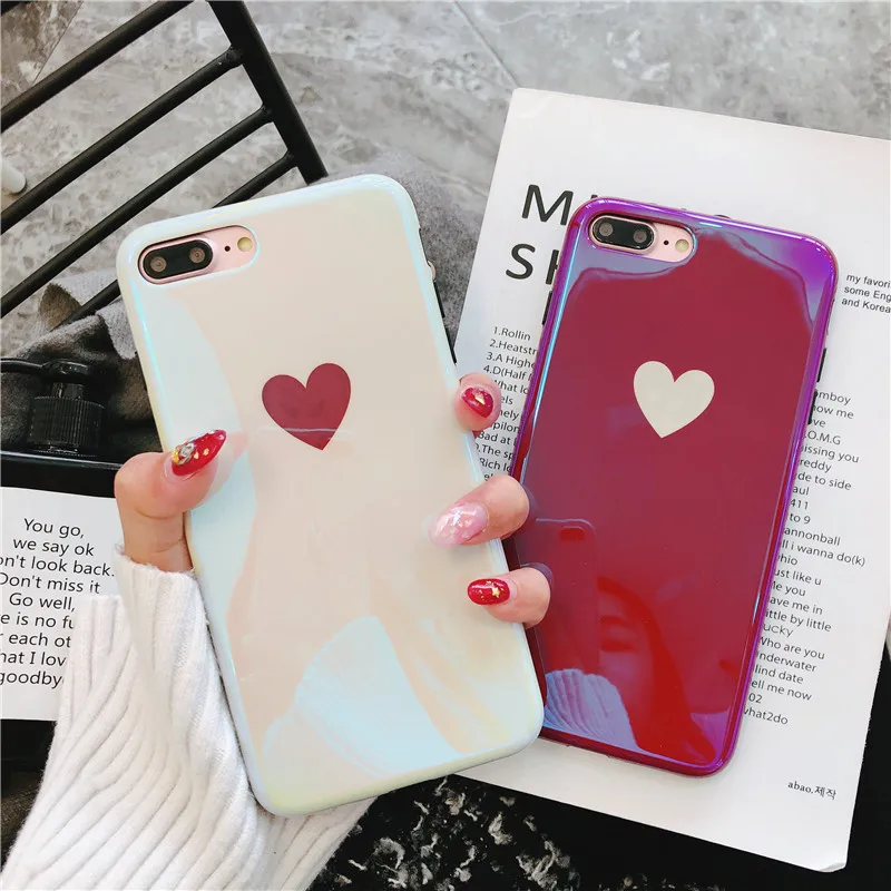 Простой Любовь чехол для IPhone X 6 XS 6S 7 8 XR MAX Blu Ray Plus мягкие все включено
