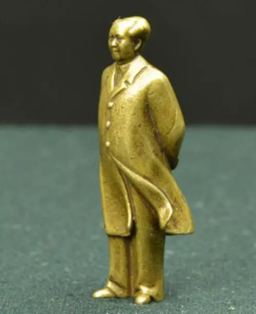 

China Pure brass Great leader Mao zedong small Statue