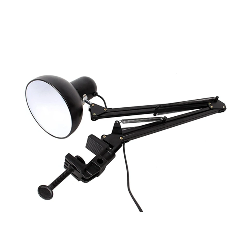  Flexible Swing Arm Clamp Mount Lamp Office Studio Home E27/E26 Table Black Desk Light AC85-265V - 33007120658