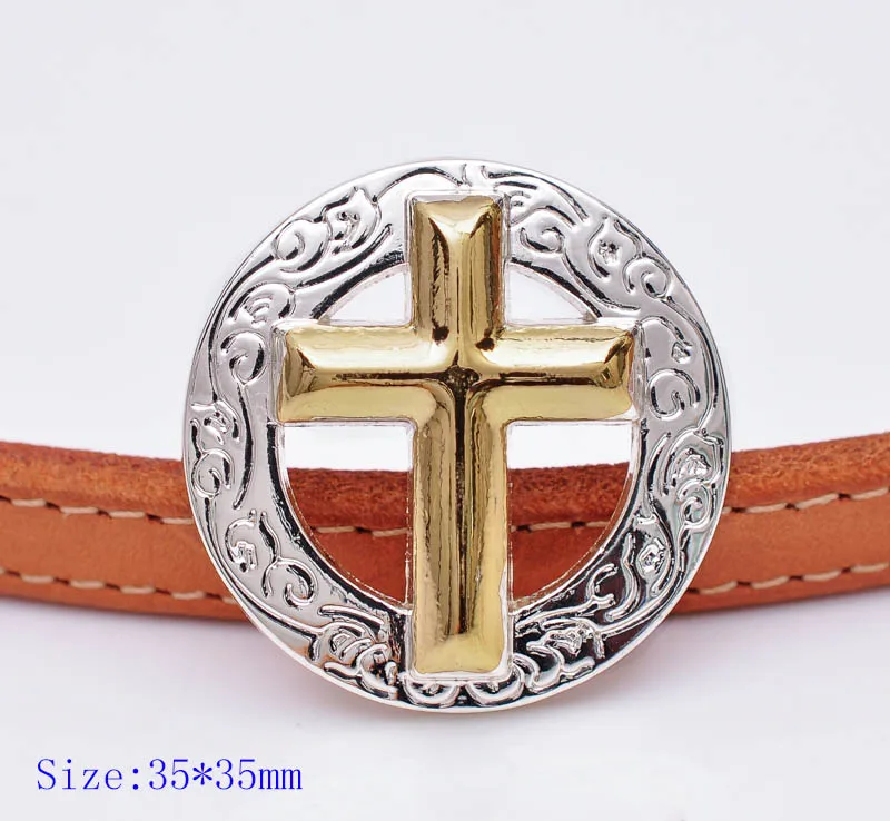 5 шт. 35 мм ковбойские блестящие Серебристые золотистые кресты с гравировкой по