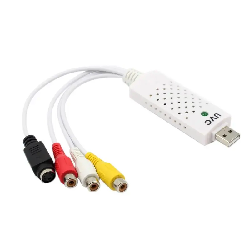 

2019 new portable audio and video adapter converter Easycap capture card USB VHS to DVD video capture Win7 / 8 / XP / Vista