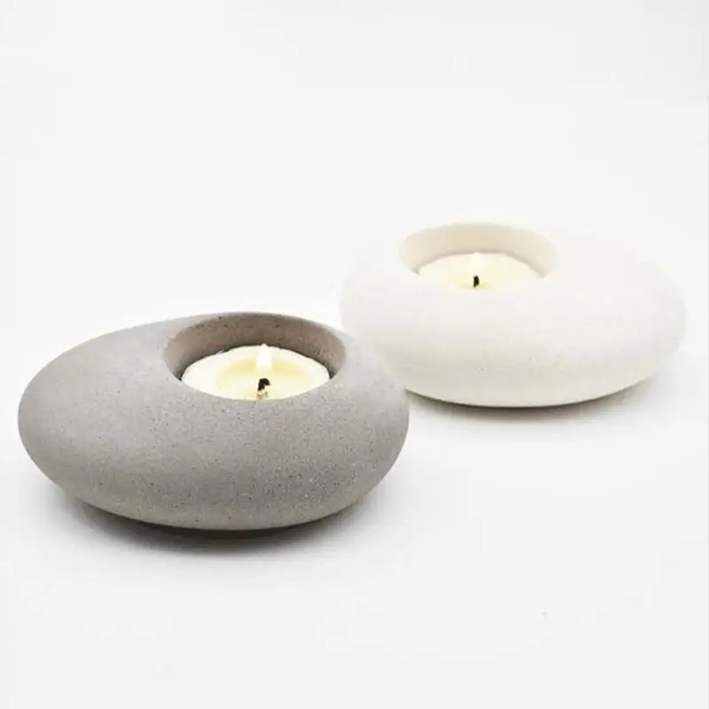 

Silicone Concrete Candle Silicone Mould DIY Handmade Flower Pot Mould Candlestick Silicone Mould for Candle Holder Desktop Decor