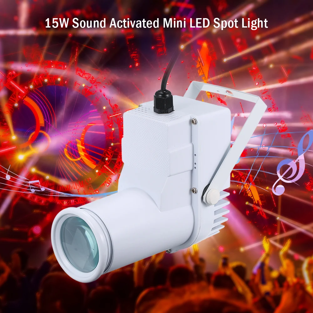 Portable DJ Show 15W RGB LED Mini Spot Lamp Stage Light Lighting