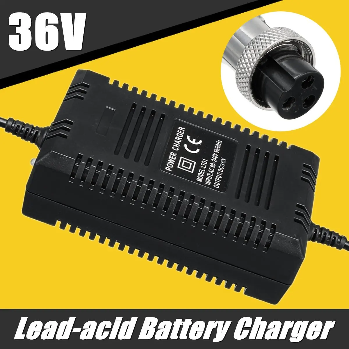 36V 2A Lead acid Battery Charger Electric Scooter Ebike Charger Wide Pressure For Bicycle 