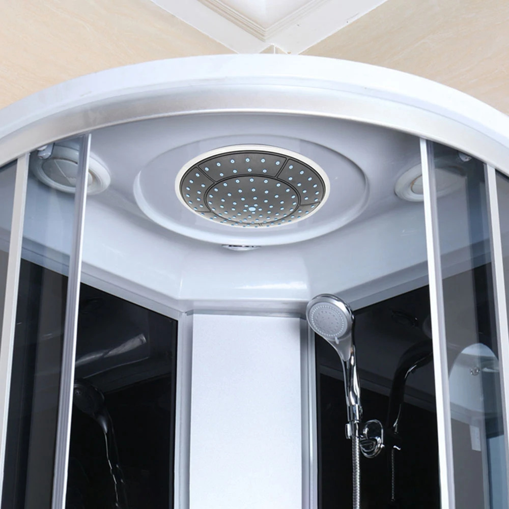  1Pcs 25Cm Plastic Round Shape Rainfall Powered Shower Room Top Shower Roof Head Nozzle Cabin Access