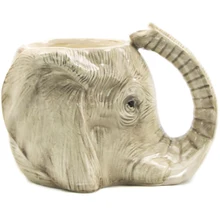 1 шт., кофейная кружка с изображениями животных, диких слонов, приключений, 3D, слон, керамическая чашка со слонами, Очаровательная Кружка для офиса