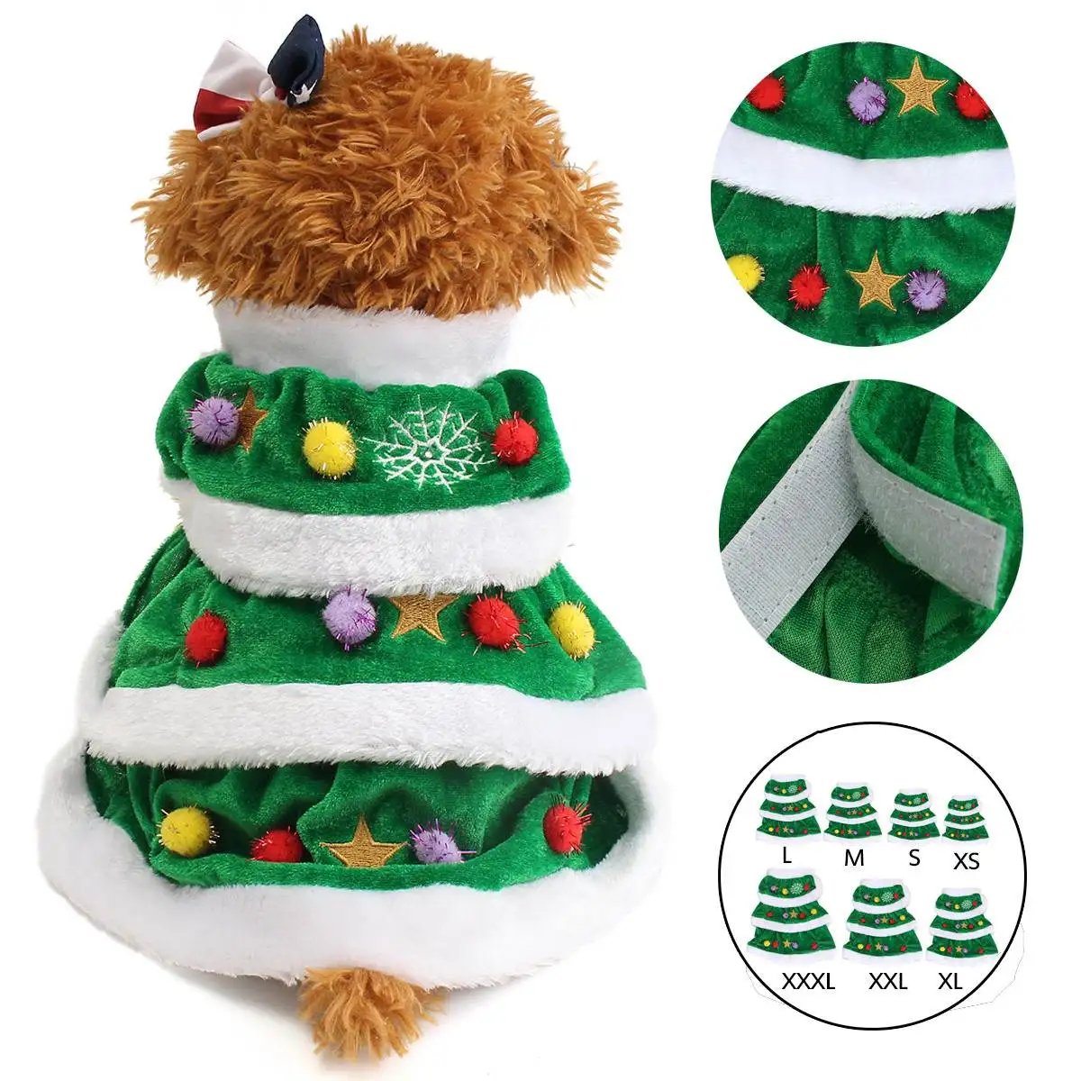 

Multiple code number Christmas Festival Tree Pet Dog Cat Coat Puppy Warm Christmas Tree Dogs Clothes Costumes Apparel