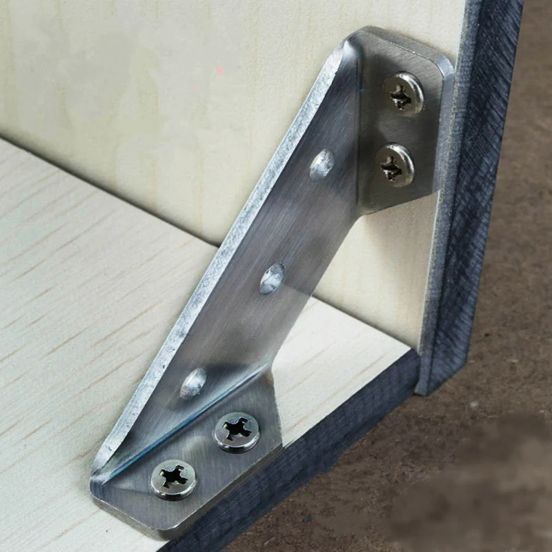 

Retail 4pcs Multifunctional Stainless Steel Angle Code Right Angle Fixed Bracket Furniture Wood Board Angle Hardware Accessories