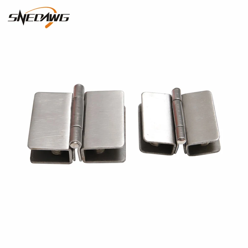 

2pcs Stainless Steel Glass Hinge Fit 8-10mm Thickness Wall Mount Showcase Glass Hinge Display Cabinet Glass Hinge Clip