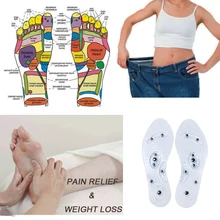 1 пара магнитотерапия силиконовый Дышащие стельки массажа ног Потеря веса, похудения стельки здравоохранения обуви анатомическая стелька