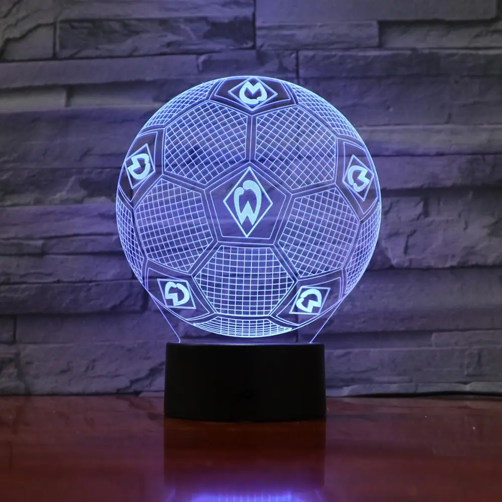 

AW-888 Football Soccer Team Logo 3D LED Lamp 7 Colors Changing Remote Touch Control USB Gift Epacket Fast Dropshipping Service