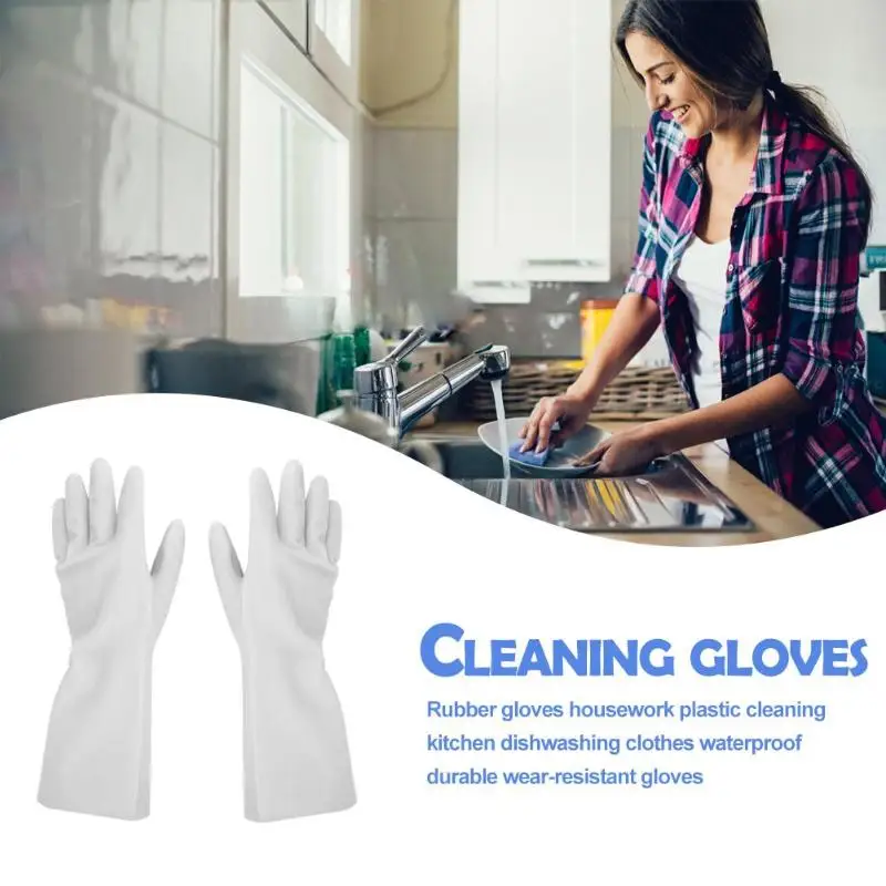 1 Pair Magic Rubber Dish Washing Gloves Kitchen Dishwash Cleaning