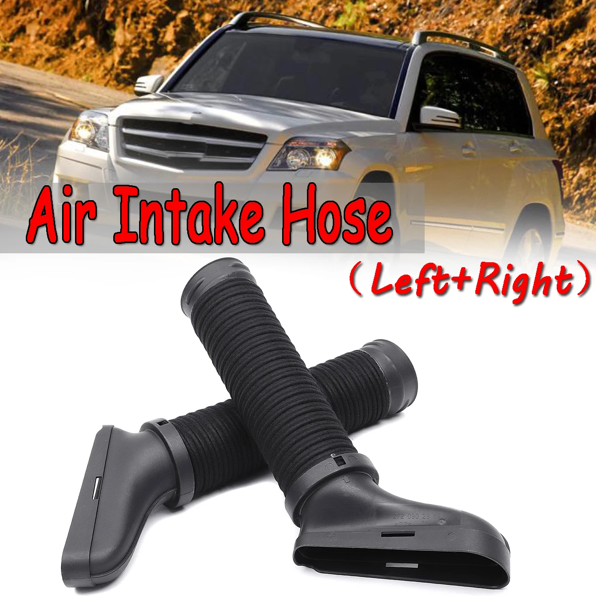 

2x New Car Side Air Intake Duct Hose Black For Mercedes For Benz GLK350 2010-2012 Engine Intake Manifold 2720902882