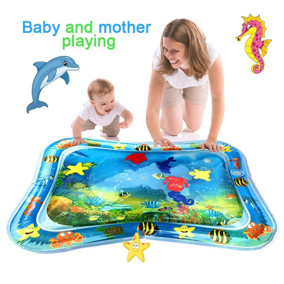 

Baby Crawling Water Mat Inflatable Play Mat Playmat Toddler Pad Baby Cushion Play Water Cushion Pad For Newborn Dropshipping