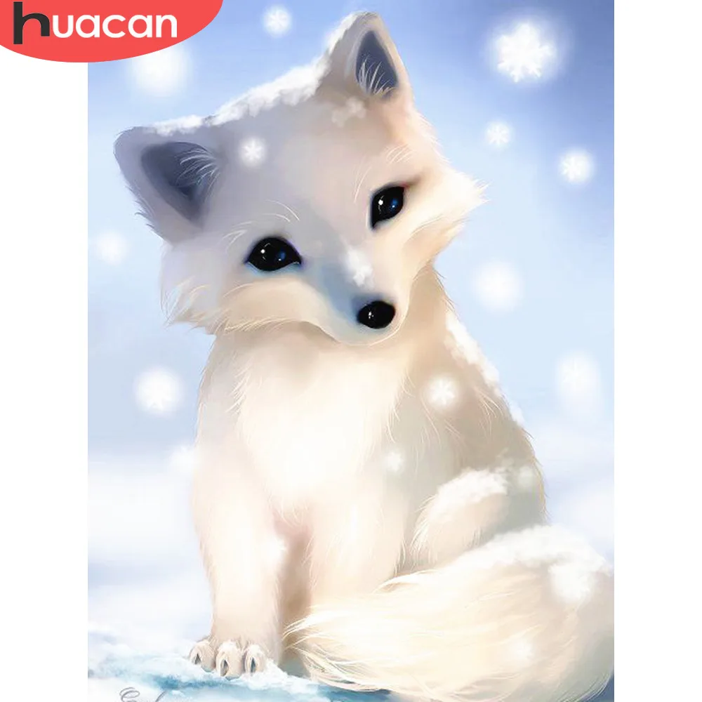 

HUACAN 5D DIY Diamond Painting Animal Fox Full Square Rhinestone Picture Embroidery Sale Diamond Mosaic Home Decor