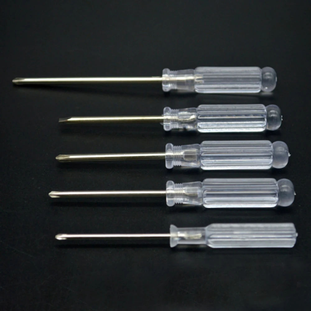 

5Pcs Mini Screwdriver Computer Repair Tool Transparent Slotted Screwdriver Phillips Screwdriver