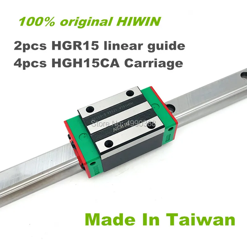 2Pcs  High Precision  HGR15 800mm Linear guide rail &4Pcs HGH15CA carriages 