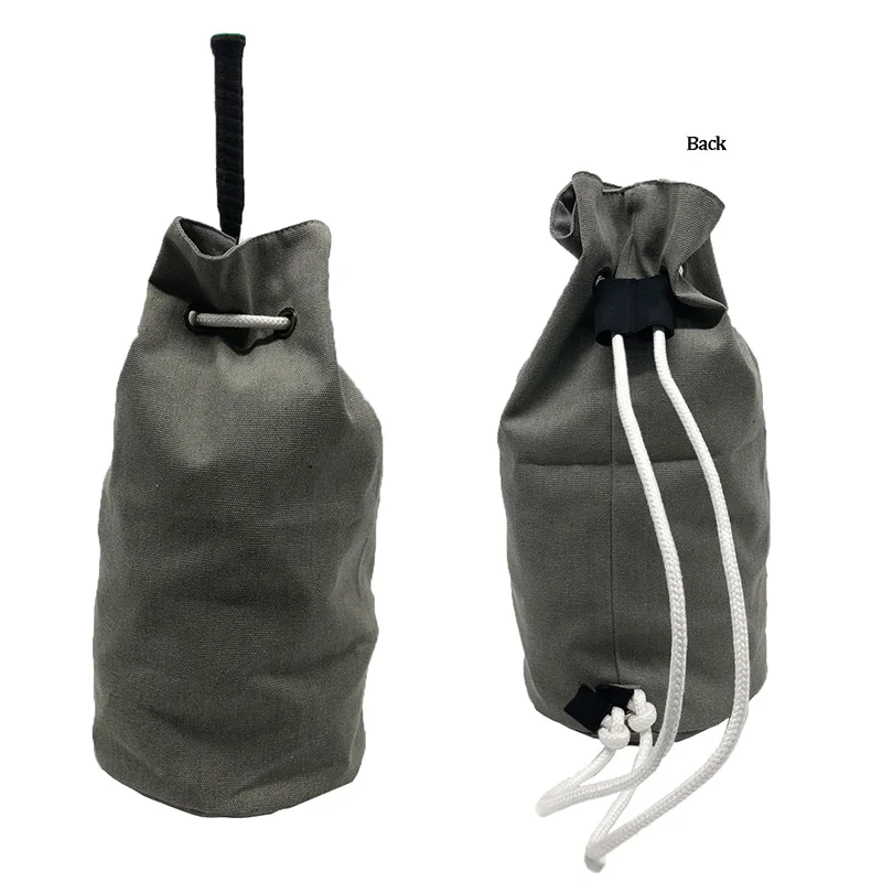 

Canvas Racket Backpack Drawstring Portable Casual Outdoor Sports Shoulder Bucket Bags for 1~2 pc Tennis Badminton Racquet Holder